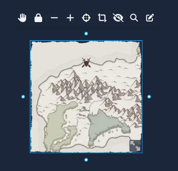 Screenshot of Map Token toolbar